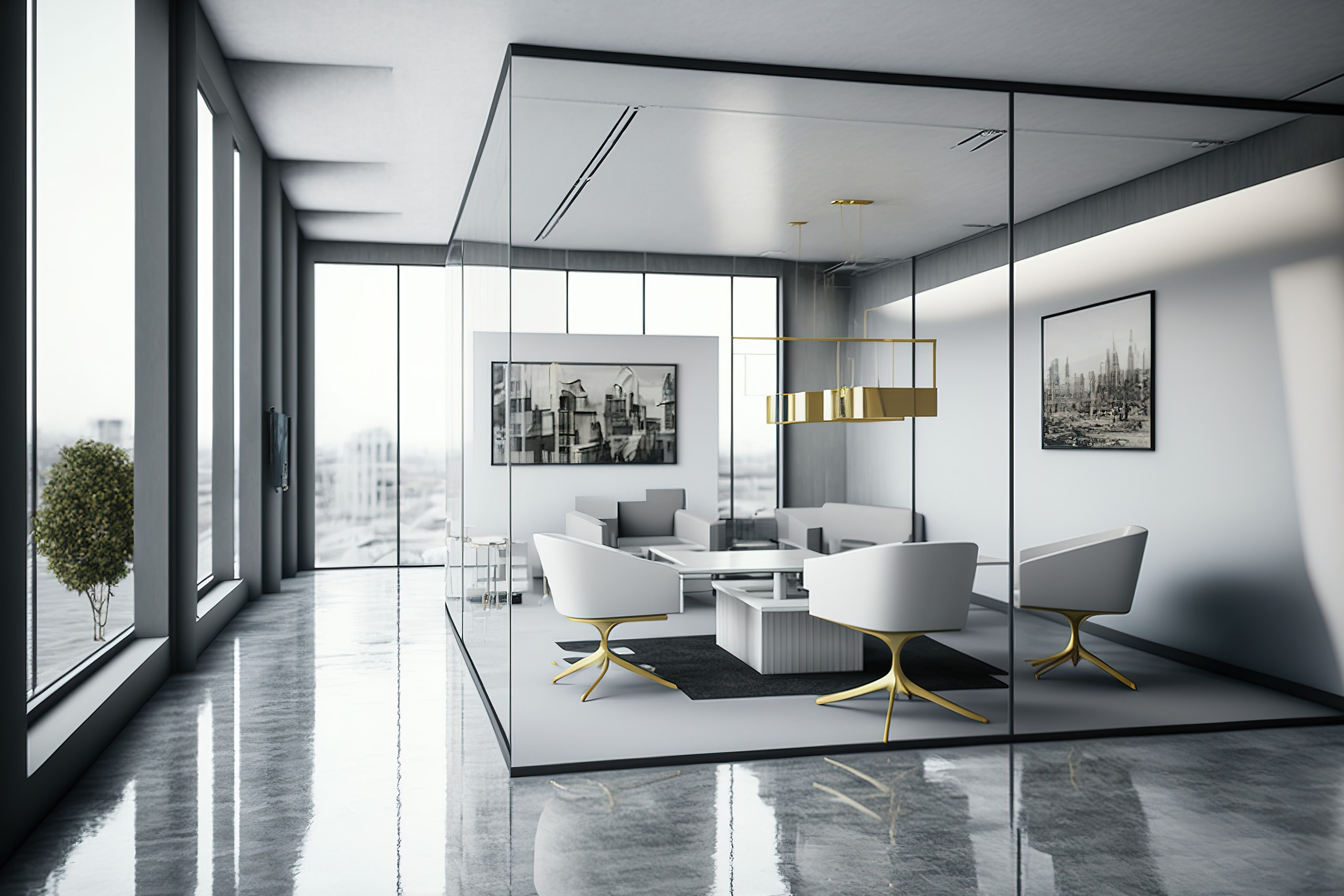 Modern living room interior at Afaq Al Manzil